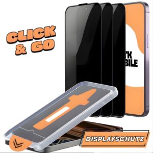 iphone schutzglas click & go blickschutz
